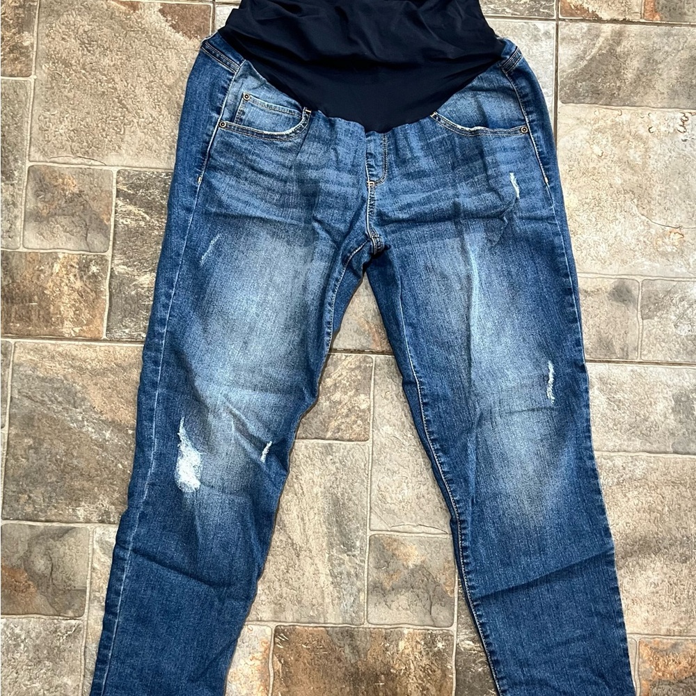 Blue Distressed Women Jeans